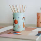 Porzellansticker Stiftehalter DIY Kinderzimmer