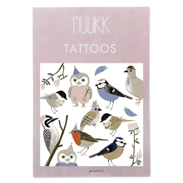 birds nuukk tattoos voegel packaging