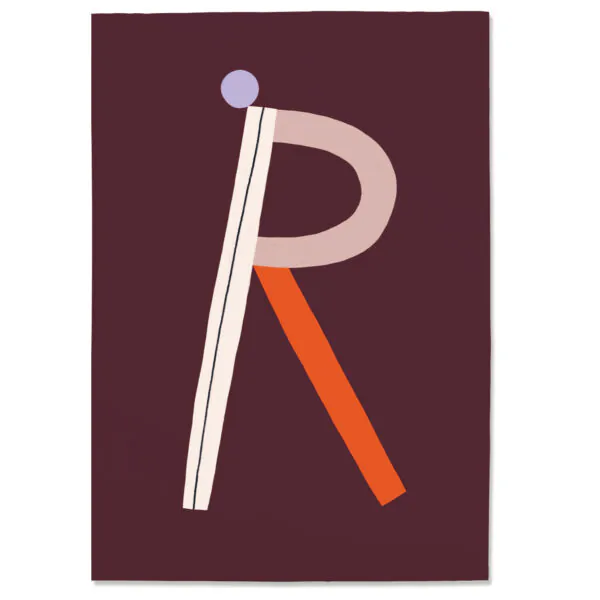 Postkarte "R"