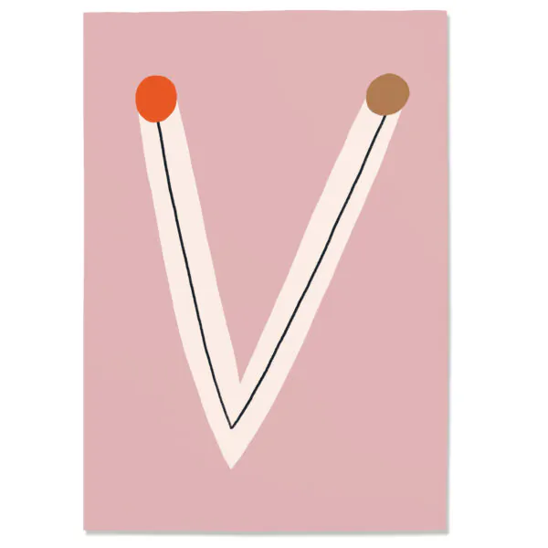 Postkarte "V"