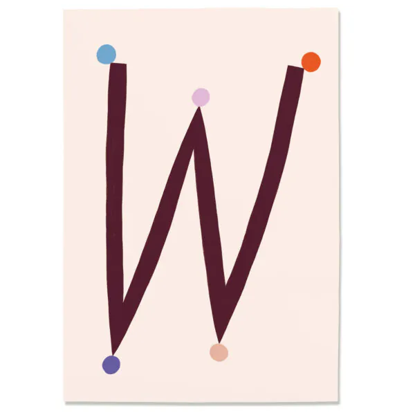 Postkarte "W"