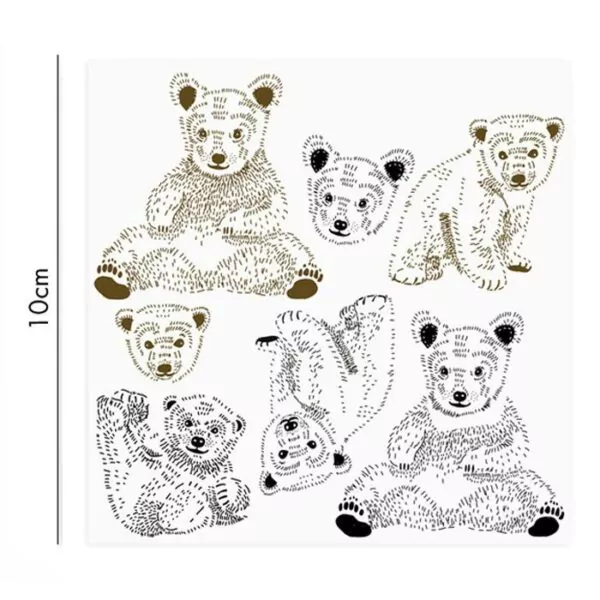 Bears porcelain stickers