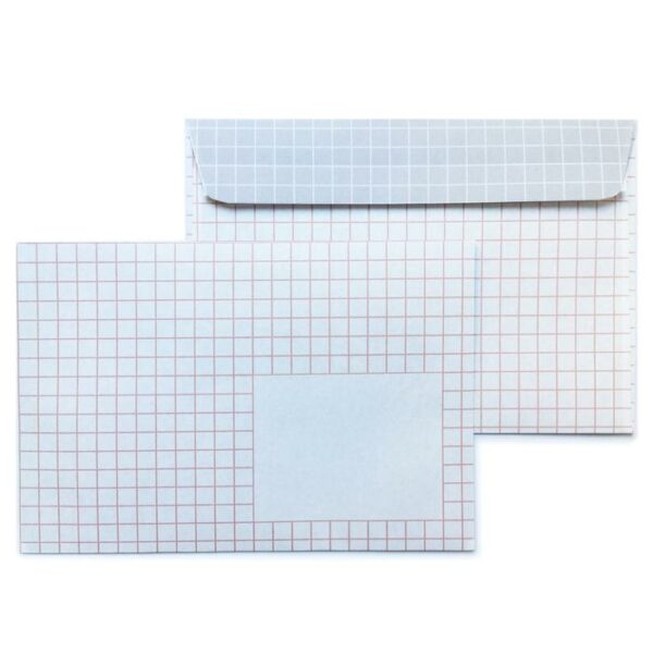 10 envelopes pink / gray