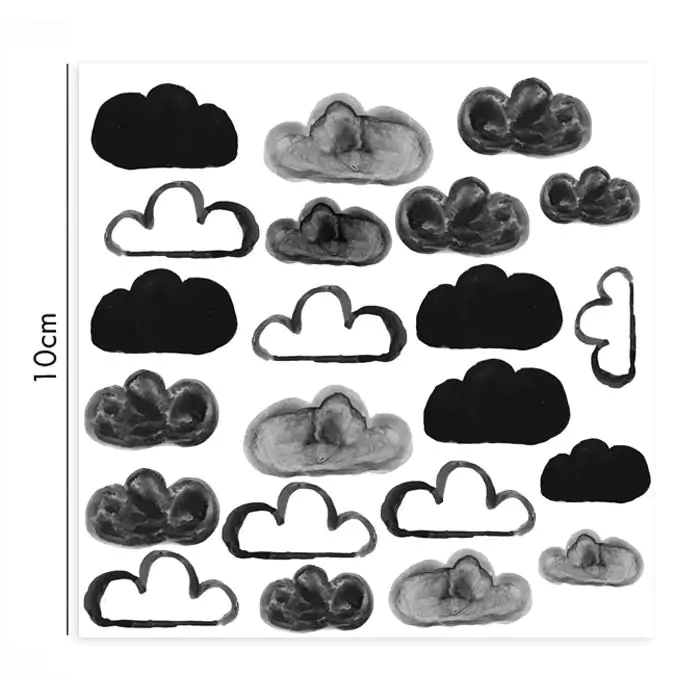 Clouds porcelain sticker