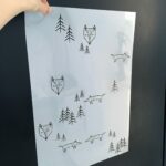 Wandschablone Fuchs im Wald