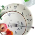 Fox in the forest porcelain sticker