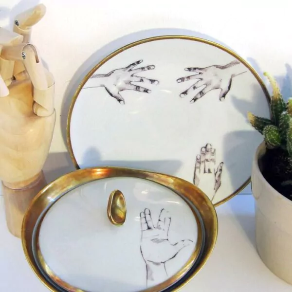 Hands porcelain stickers