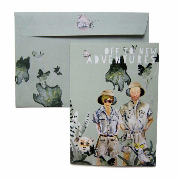 Off to new adventures congratulations card