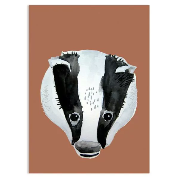 Postcard badger