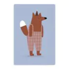 Small cutting board fox with pants