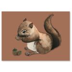Postkarte Eichhörnchen